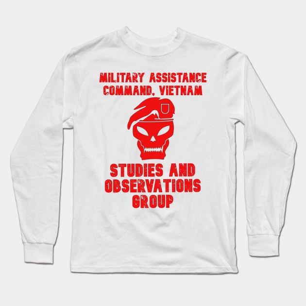 MACV SOG Special Operations Unit Long Sleeve T-Shirt by Cataraga